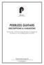 PEERLESS GUITARS DESCRIPTIONS & VARIATIONS. Please note, full technical specifications is available for download at www.peerlessguitars.