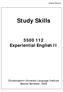 Required Materials. Study Skills. 5500 112 Experiential English II