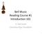 Bell Music Reading Course #1 Introduction 101. D. Rod Lloyd Columbia River Handbells 2010