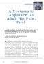 A Systematic Approach To Adult Hip Pain,