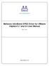 Mellanox InfiniBand OFED Driver for VMware vsphere 5.1 and 5.5 User Manual