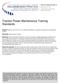 Traction Power Maintenance Training Standards