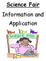 Science Fair Information and Application