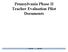 Pennsylvania Phase II Teacher Evaluation Pilot Documents