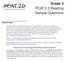 Grade 3 FCAT 2.0 Reading Sample Questions