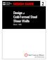 Design of Cold-Formed Steel Shear Walls