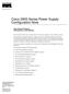 Cisco 2600 Series Power Supply Configuration Note