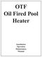 OTF Oil Fired Pool Heater