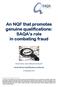 An NQF that promotes genuine qualifications: SAQA s role in combating fraud