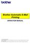 Brother Automatic E-Mail Printing OPERATION MANUAL