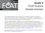 Grade 5 FCAT Science Sample Answers
