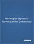 Norwegian (Nynorsk) Style Guide for Community