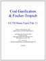 Coal Gasification & Fischer-Tropsch