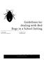 Guidelines for dealing with Bed Bugs in a School Setting