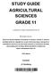 STUDY GUIDE AGRICULTURAL SCIENCES GRADE 11