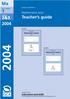 Teacher s guide 2004 2&3. Mathematics tests. Level 2 and level 3 KEY STAGE LEVELS. Level 2. Level 3. Mathematics booklet. Mathematics booklet