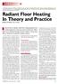 Radiant Floor Heating In Theory and Practice