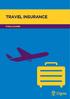 TRAVEL INSURANCE. Policy booklet