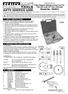 Model No: VS4825. Instructions for: Petrol Engine Setting/Locking Tool Kit PSA EW Code 16v Twin Camshaft 1. SAFETY INSTRUCTIONS