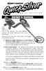 OWNER S MANUAL 1) Adjust the Depth Selection to a low setting in the event of false signals. 2) Do not use indoors. MOTION sweep side-to-side