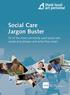 Social Care Jargon Buster. 52 of the most commonly used social care words and phrases and what they mean