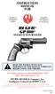 INSTRUCTION MANUAL FOR RUGER GP100 DOUBLE-ACTION REVOLVER READ THE INSTRUCTIONS AND WARNINGS IN THIS MANUAL CAREFULLY BEFORE USING THIS FIREARM