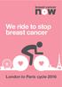 We ride to stop breast cancer
