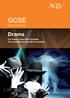 GCSE. Specification. Drama For exams June 2014 onwards For certification June 2014