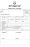 Gujarat Forensic Sciences University Sector 9, Gandhinagar 382 007. Application Form for Faculty Position