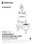 MODEL SH SUBMERSIBLE SOLIDS HANDLING PUMP INSTALLATION AND SERVICE MANUAL. For use with product built with Marathon motor.