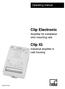 Operating manual. Clip Electronic. Amplifier for installation onto mounting rails. Clip IG. Industrial amplifier in cast housing. A0114-6.