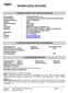 MATERIAL SAFETY DATA SHEET