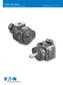 Vickers Vane Pumps Single and Double Vane Pumps. Model Series V10, V20, V2010, and V2020 for Industrial Equipment