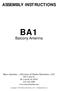 ASSEMBLY INSTRUCTIONS BA1