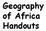 Geography of Africa Handouts