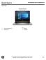 QuickSpecs. Overview. HP EliteBook Folio G1 Notebook PC. Front 1. Internal microphones (2) 3. Webcam 2. IR emitters (2) 4.