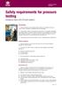 Safety requirements for pressure testing