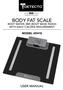 BODY FAT SCALE USER MANUAL MODEL #D410 BODY WATER, BMI (BODY MASS INDEX) WITH DAILY CALORIE REQUIREMENT