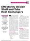 Thermal design of shell-and-tube