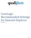 CareLogic Recommended Settings for Internet Explorer