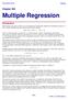 NCSS Statistical Software. Multiple Regression