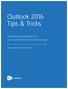 Outlook 2016 Tips & Tricks