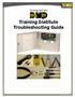 Training Institute Troubleshooting Guide