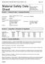 Material Safety Data Sheet