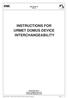 INSTRUCTIONS FOR URMET DOMUS DEVICE INTERCHANGEABILITY