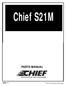 Chief S21M PARTS MANUAL. 2005 Chief Automotive Technologies