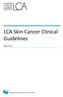 LCA Skin Cancer Clinical Guidelines