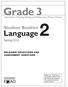 Grade 3. Language. Student Booklet. Spring 2013. Assessment of Reading, Writing and Mathematics, Primary Division