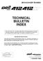 TECHNICAL BULLETIN INDEX