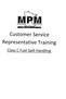 MPM. Customer Service Representative Training. Class C Fuel Spill Handling